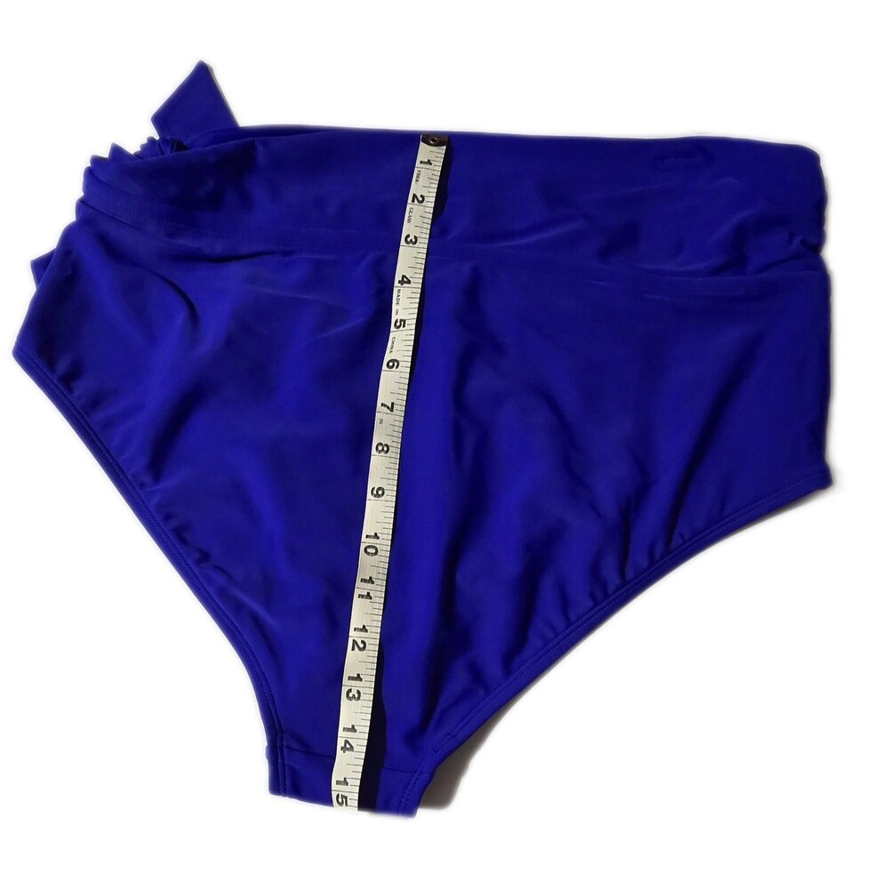 Kona Sol Swimsuit Bottom Womens Large Blue High-Waist Side Tie NEW - Picture 7 of 7
